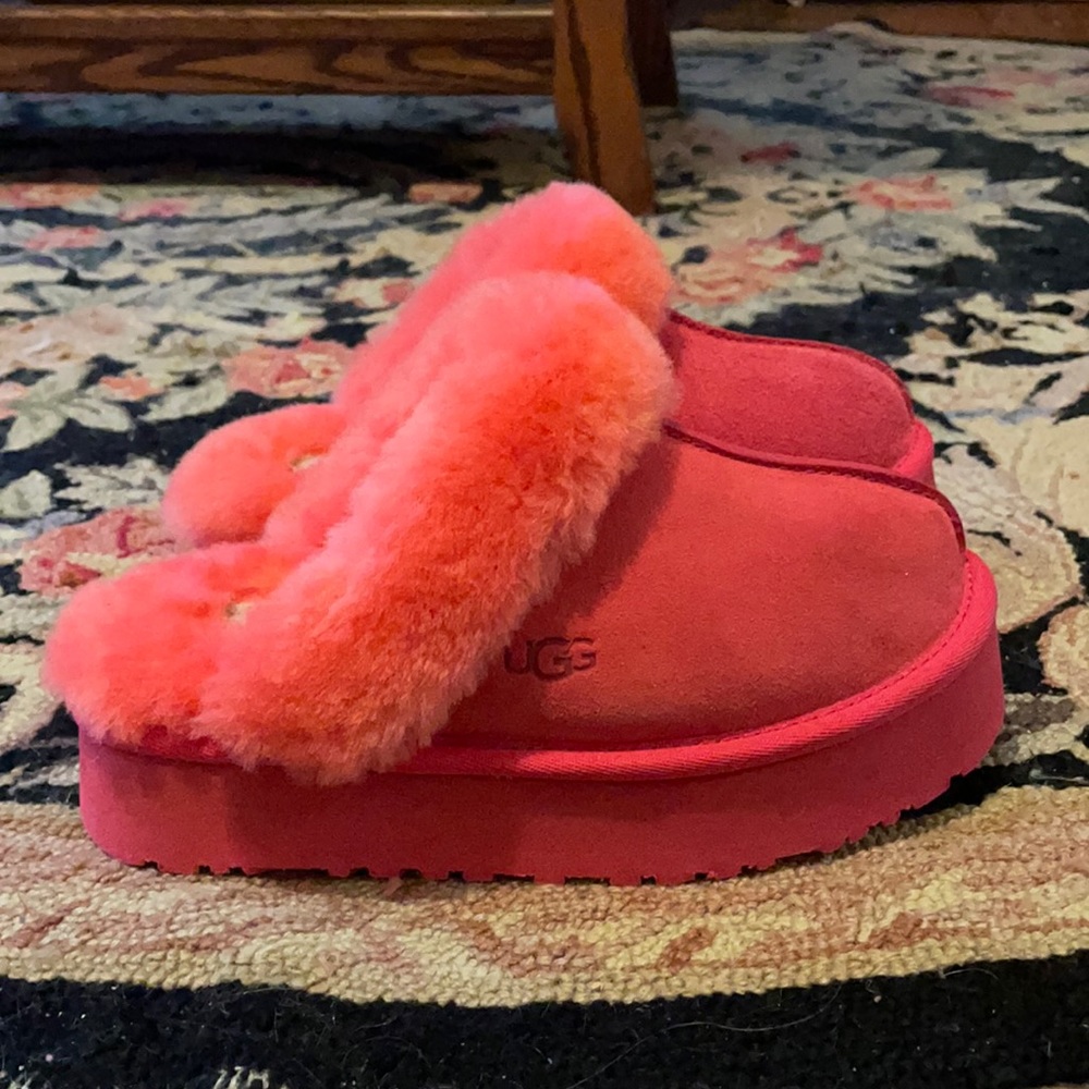 Hot Pink Platform Ugg Slippers